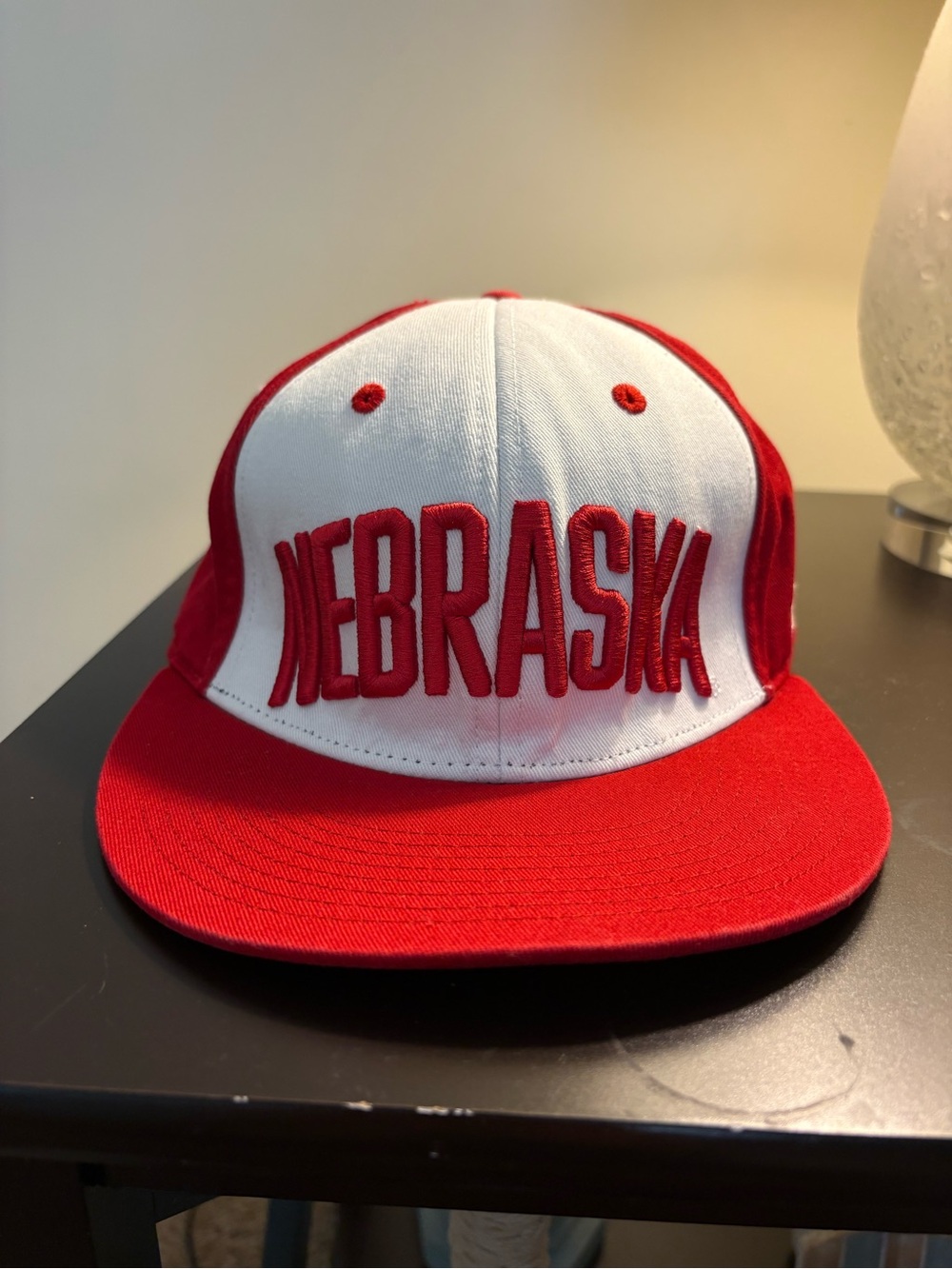 Nebraska Red & White Snapback Hat